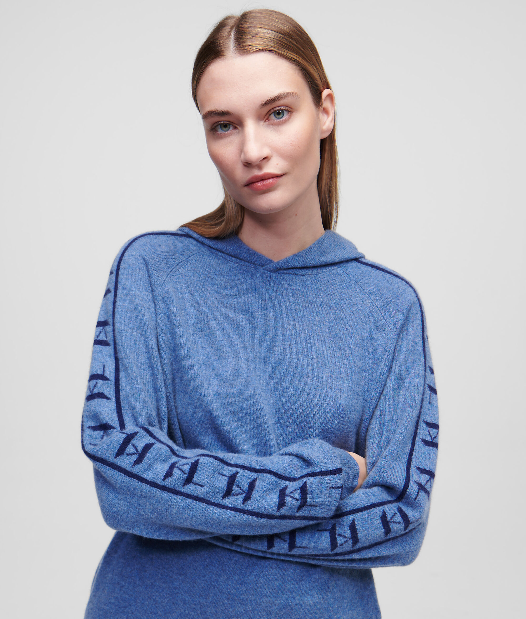 (image for) Functional KL MONOGRAM CASHMERE HOODIE